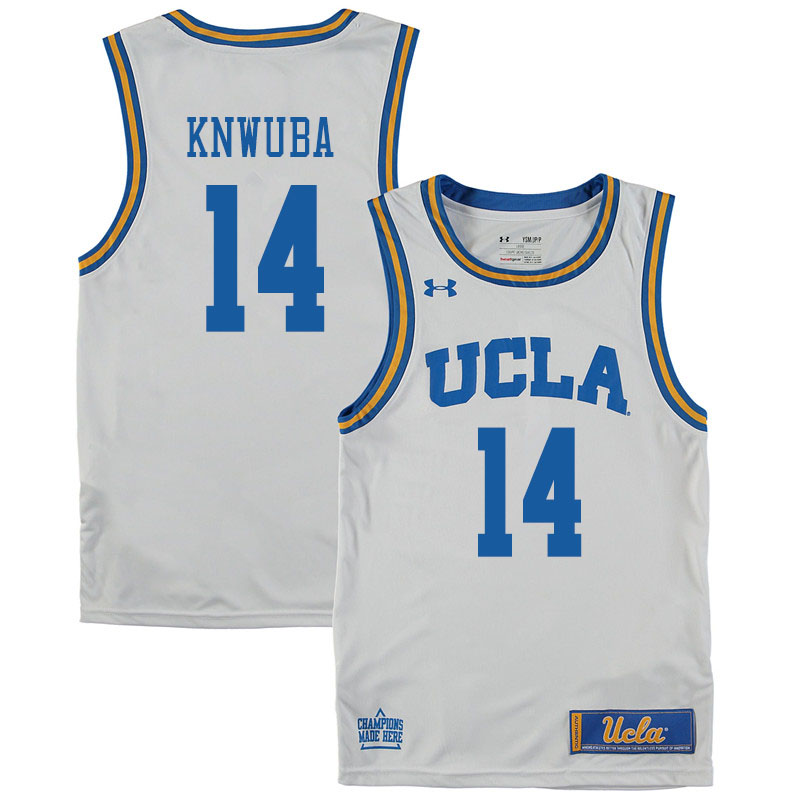 Men #14 Kenneth Nwuba UCLA Bruins College Basketball Jerseys Sale-White